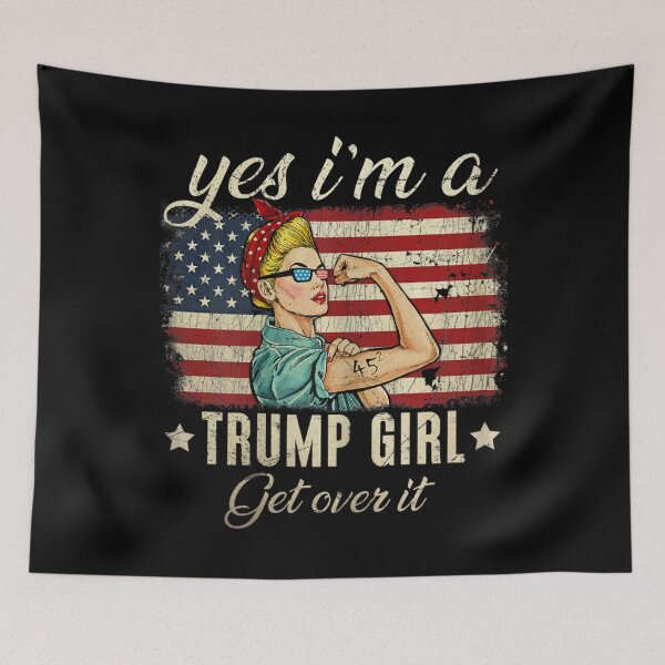 Item preview, Womens Yes I'm A Trump Girl Get Over It US Flag 2020 Women  designed and sold by NoelBourke.