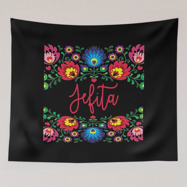 Item preview, jefita latina floral shirts masks hoodies merch designed and sold by charmingthreads.