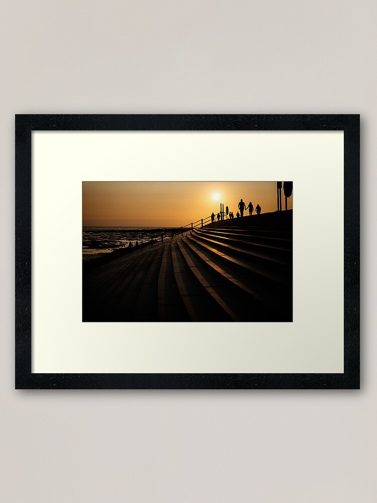Alternate view of Walking during Sunset Framed Art Print