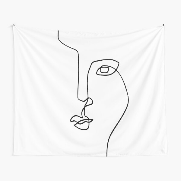 Item preview, Abstract Face II - One Line Art designed and sold by TheRedFinch.