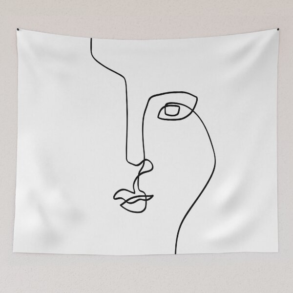 Item preview, Abstract Face II - One Line Art designed and sold by TheRedFinch.