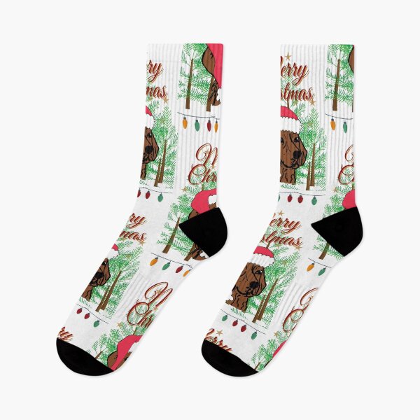 Item preview, Merry Christmas chocolate lab designed and sold by NinaBetterNot.