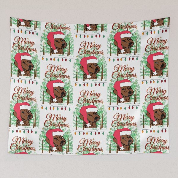 Item preview, Merry Christmas chocolate lab designed and sold by NinaBetterNot.