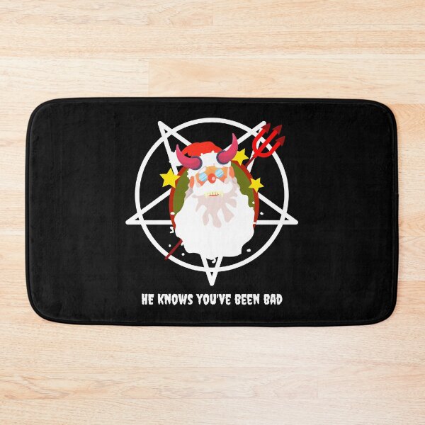 Item preview, Christmas Evil Santa Dyslexic Dysgraphia Santa Satan He Knows You've Been Bad Demon Santa Claus Santa Claws Satanism Gifts Funny Gift for Christmas designed and sold by Nathalie Aynié.
