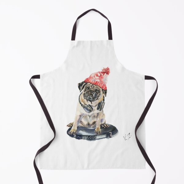 Item preview, DJ pug dog with headphones funny design  designed and sold by Zavyalova-art.