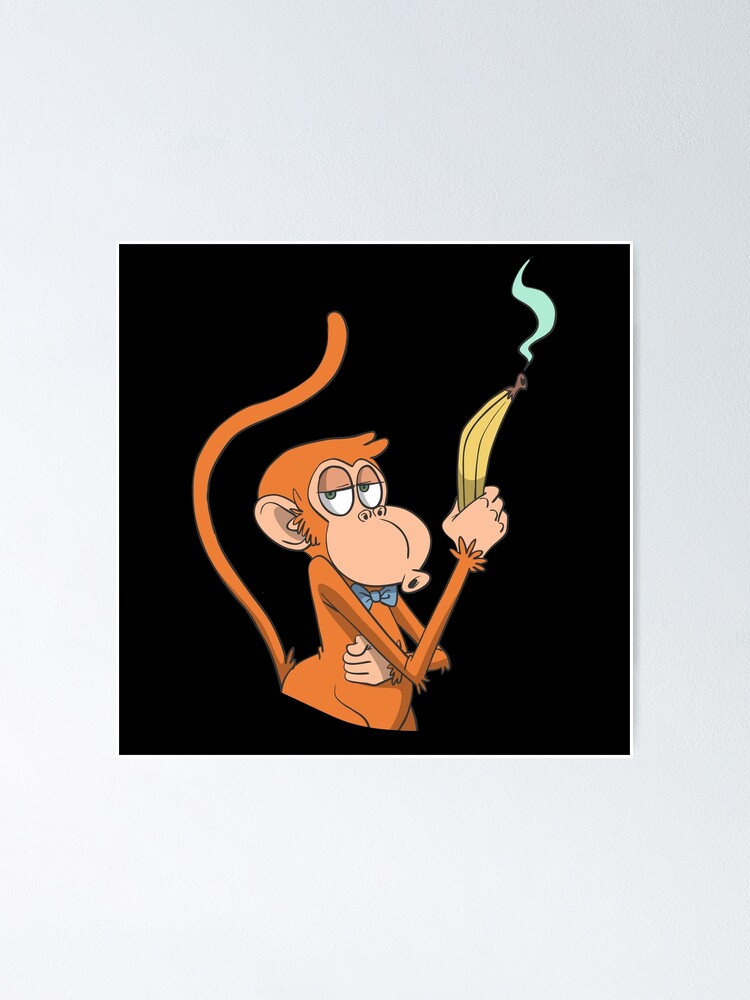 "Monkey with banana gun" Poster for Sale by ansgarhugo Redbubble