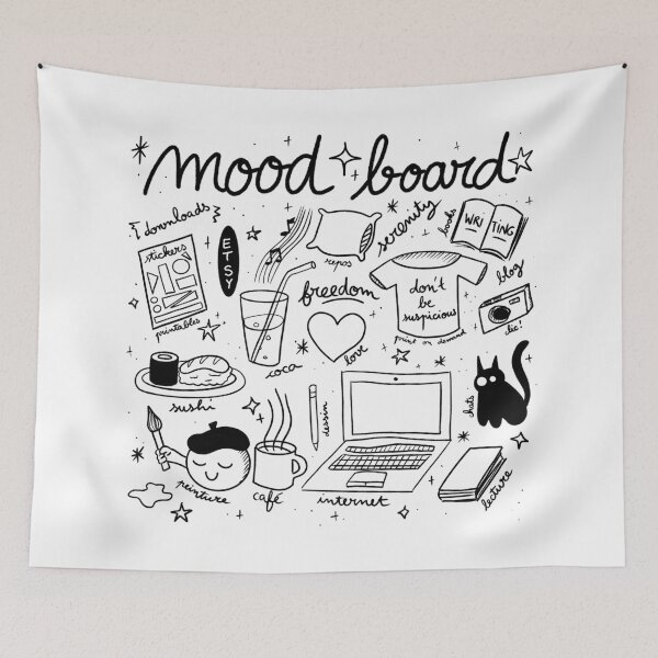 Item preview, Mood Board Cats Tik Tok Writing Napping Sushi Coffee Reading Love Rest Serenity Photography Drawing Painting Lifestyle Happy Place designed and sold by Nathalie Aynié.