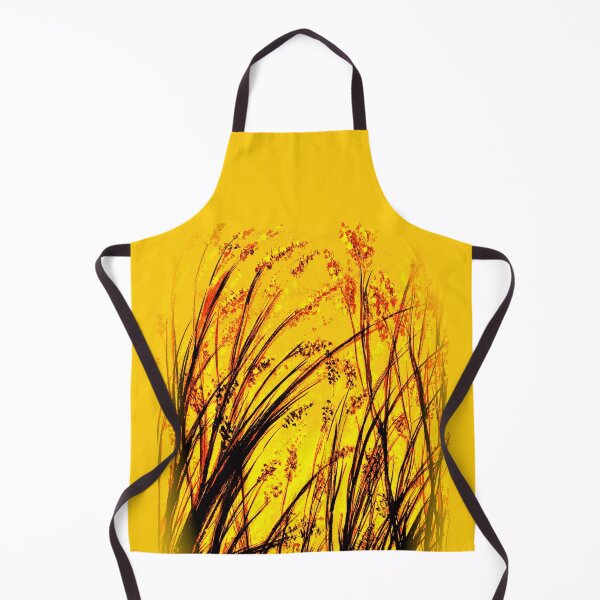 Item preview, Grasses in the sunset watercolor painting golden designed and sold by GittaG74.