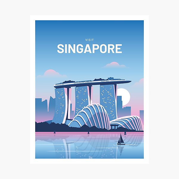 Singapore Marina Bay Sands Travel Art Photographic Print