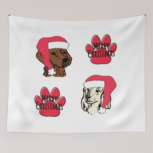 Item preview, Merry Christmas dogs designed and sold by NinaBetterNot.