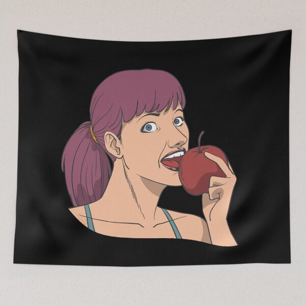 Item preview, Woman eats apple designed and sold by Monkey Ful.