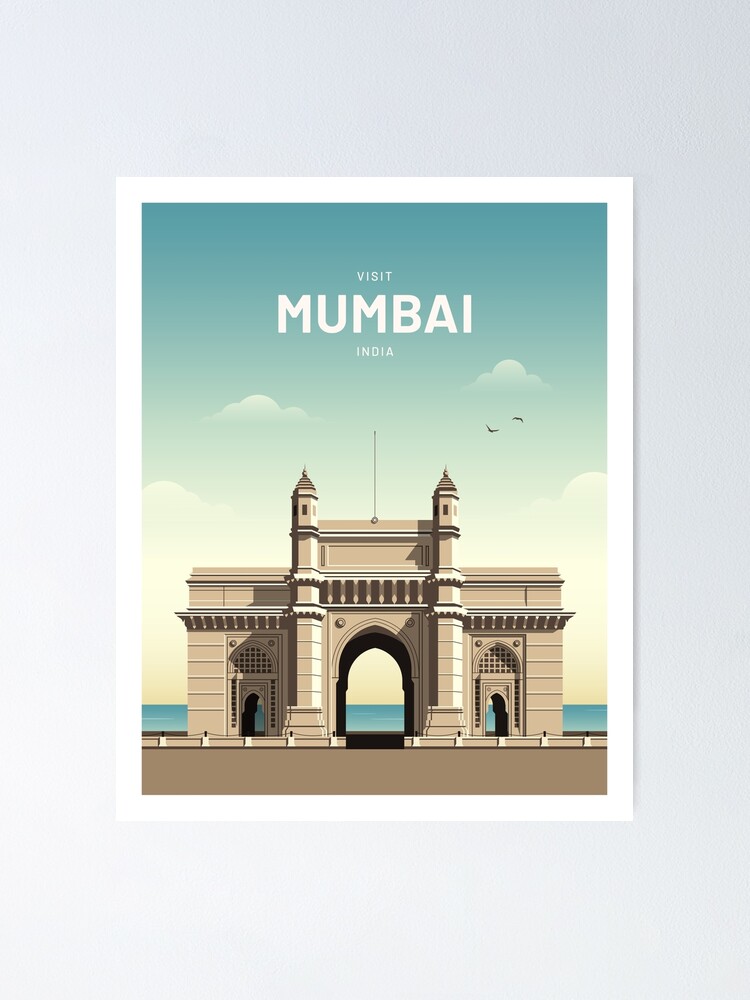 India Travel Poster Mumbai City Print Bombay Poster Prints 