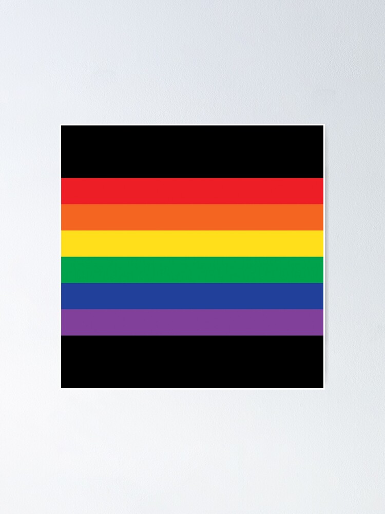 Pride Flag Shaped Design Chic Minimal Gay Pride Flag Poster By