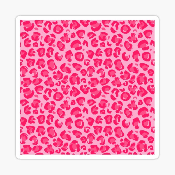 Pink cheetah print pattern Sticker