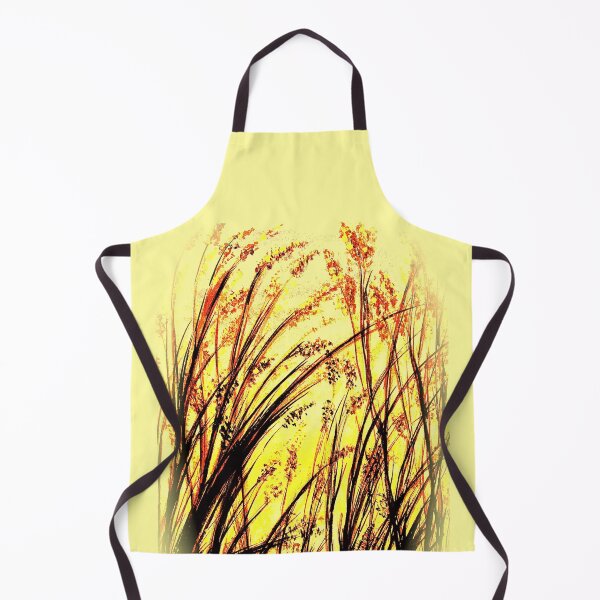 Item preview, Grasses in the sunset watercolor painting golden yellow designed and sold by GittaG74.