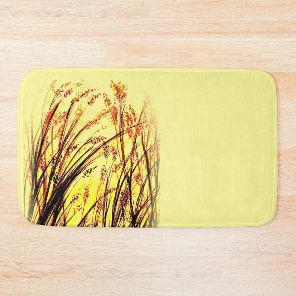 Item preview, Grasses in the sunset watercolor painting golden yellow  designed and sold by GittaG74.
