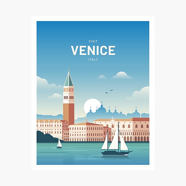 Venice Italy Vintage Travel Photographic Print