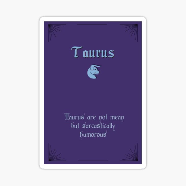 Zodiac Sign Taurus Blue Poster