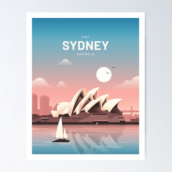 Artikel-Vorschau von Sydney Australien Vintage Reise, designt und verkauft von Corvin  Travel Posters.