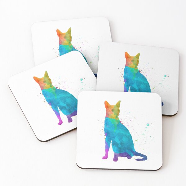 Item preview, cornish rex cat in watercolor designed and sold by paulrommer.