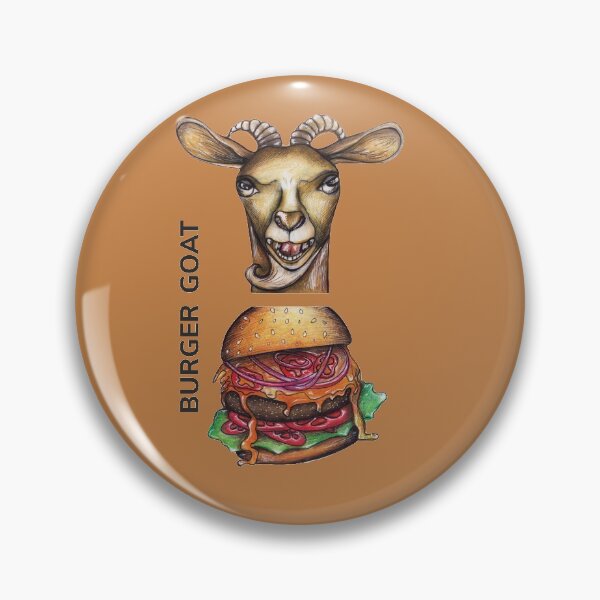 Item preview, BURGER GOAT by FrankenDuo brandy brown designed and sold by FrankenDuo.