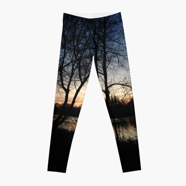 dusk by lake Leggings
