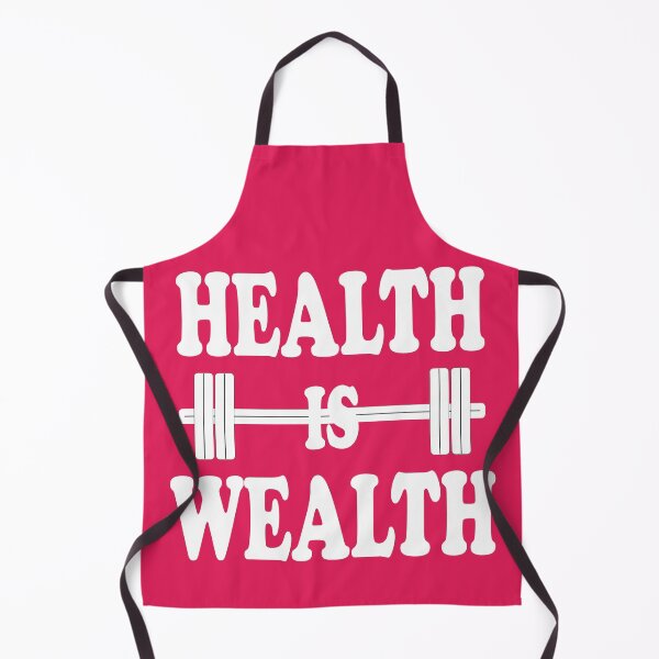 Item preview, Health is Wealth - design printed on back side of clothes designed and sold by SueSakpal.