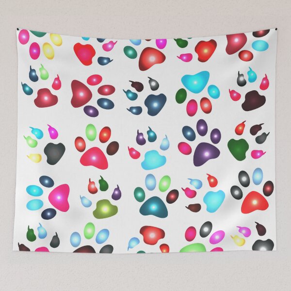 Item preview, Colorful paw prints  designed and sold by MoStorish.