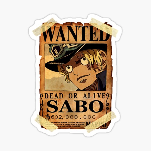 One Piece Sabo Bounty Poster Sticker By Pignose28 Redbubble