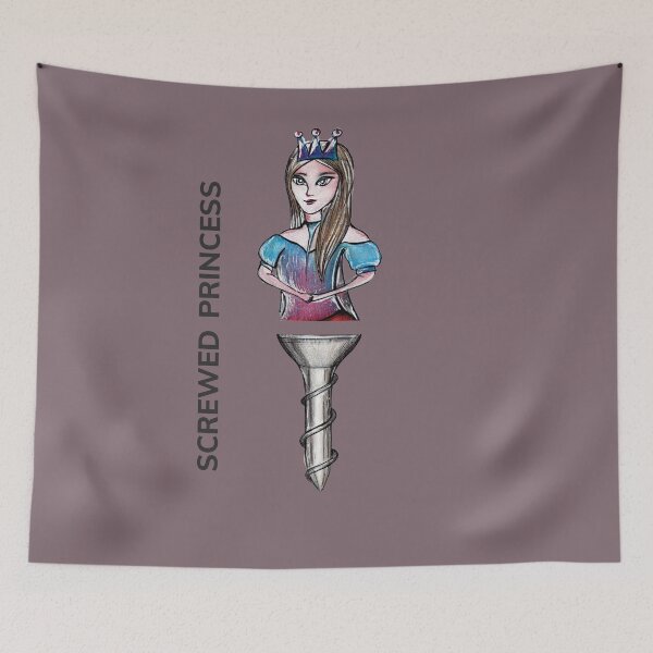 Item preview, SCREWED PRINCESS by FrankenDuo spicy pink designed and sold by FrankenDuo.