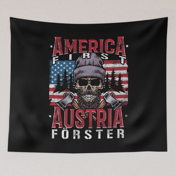 Item preview, America First Austria Forester I Austrian Woodcutter Forester Flag USA America designed and sold by 2blackcherries.