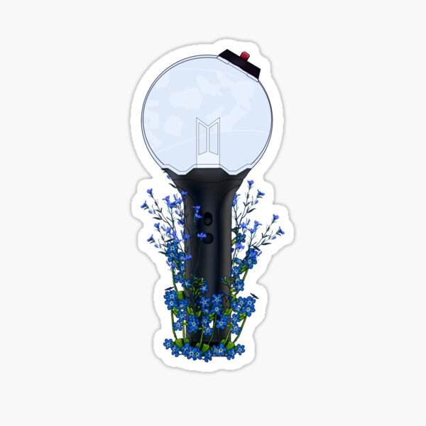 BTS Floral Lightstick kpop Pegatina