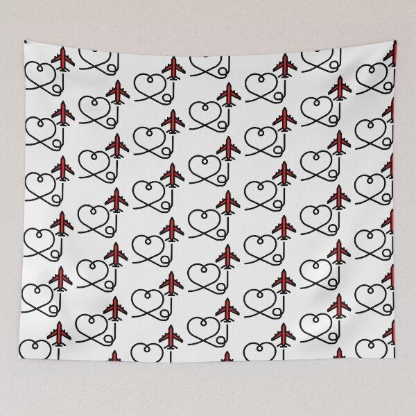 Item preview, Airplane Flying With Love (Heart) designed and sold by jetmike.