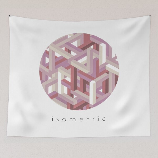 Item preview, Faded Pink Isometric Globe designed and sold by KimVanG.