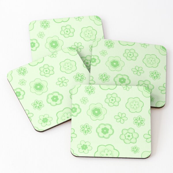 Item preview, Pastel Green Hippie Flower Pattern designed and sold by everything4eva.