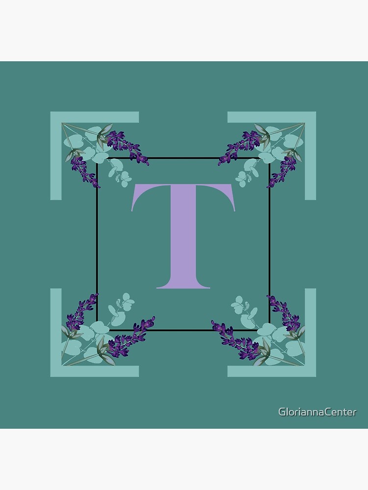 Eucalyptus lavender alphabet - letter T by GloriannaCenter
