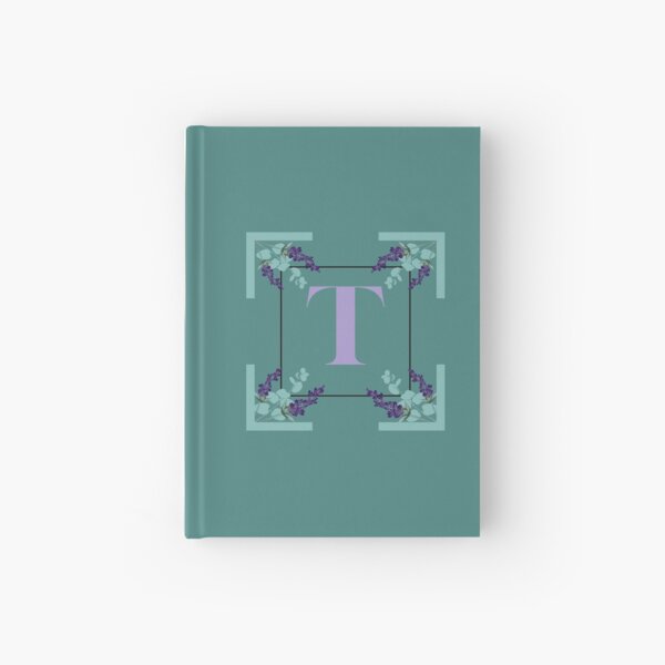Eucalyptus lavender alphabet - letter T Hardcover Journal