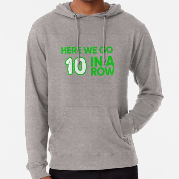 Celtic FC 9 In A Row - Here We Go 10 In A Row Lightweight Hoodie