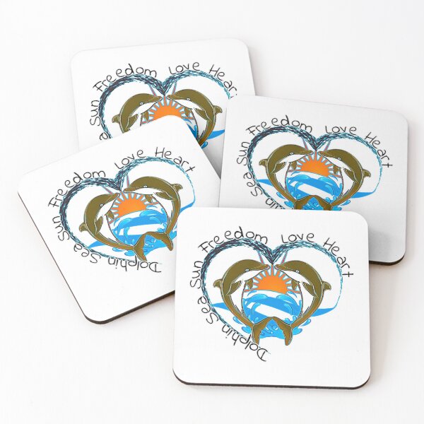 Item preview, Dolphin Sea Sun Freedom Love Heart designed and sold by umfhn.