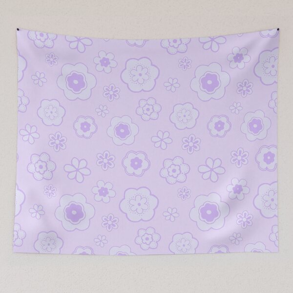 Item preview, Pastel Purple Hippie Flower Pattern designed and sold by everything4eva.