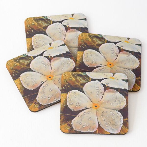 Item preview, Beautiful White Flowers With Rain Drops designed and sold by Indra Agrawal.