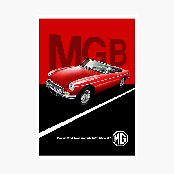 Item preview, MG B Classic Car Advert designed and sold by RJWautographics.