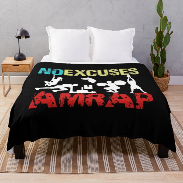 Item preview, No Excuses AMRAP Crossfit Workout Fitness designed and sold by Desiznn.