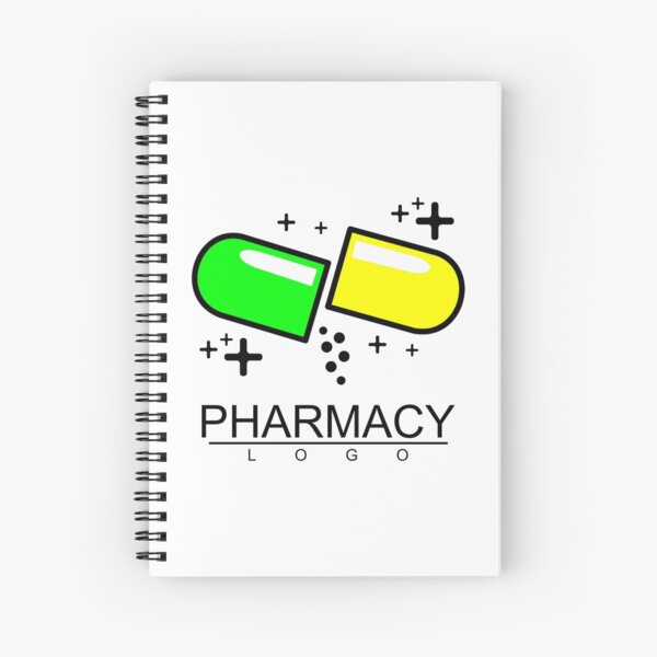 Cuaderno de espiral «logotipo de píldora de drogas de farmacia» de yogik129  | Redbubble