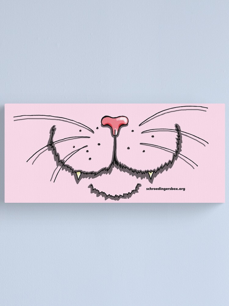 Thumbnail 1 von 3, Leinwanddruck, Nosy Cat in Pink designt und verkauft von Boxcats.