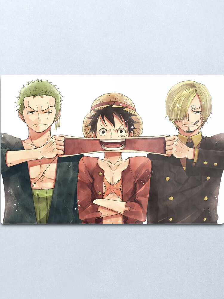 One Piece 3 King Luffy Zoro And Sanji Metal Print By Soylaleche Redbubble