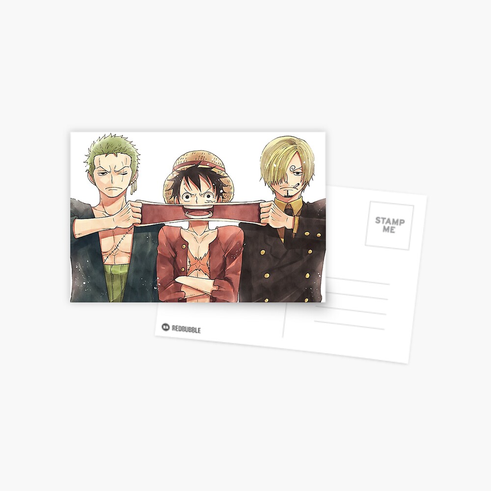 One Piece 3 King Luffy Zoro And Sanji Greeting Card By Soylaleche Redbubble