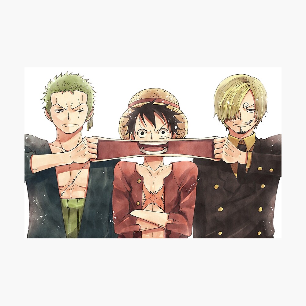 One Piece 3 King Luffy Zoro And Sanji Metal Print By Soylaleche Redbubble