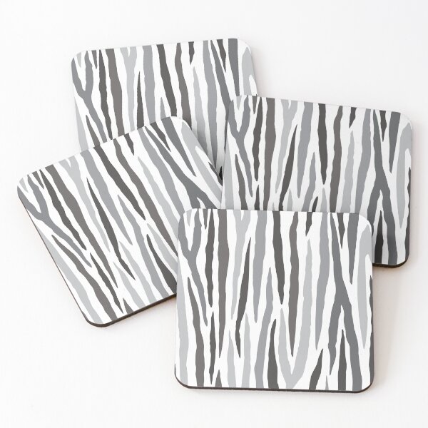 Item preview, Zebra Stripe Print Grayscale from the Fancy Floral Zebra Collection designed and sold by CJAura by Claire Jane Johnson.