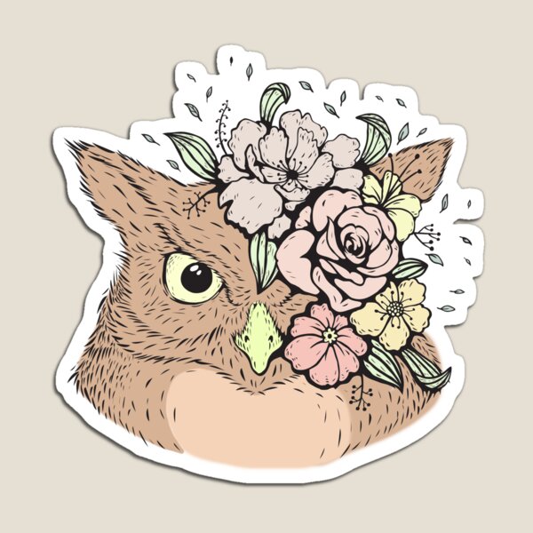 Item preview, Majestic Floral Owl designed and sold by earthroots.